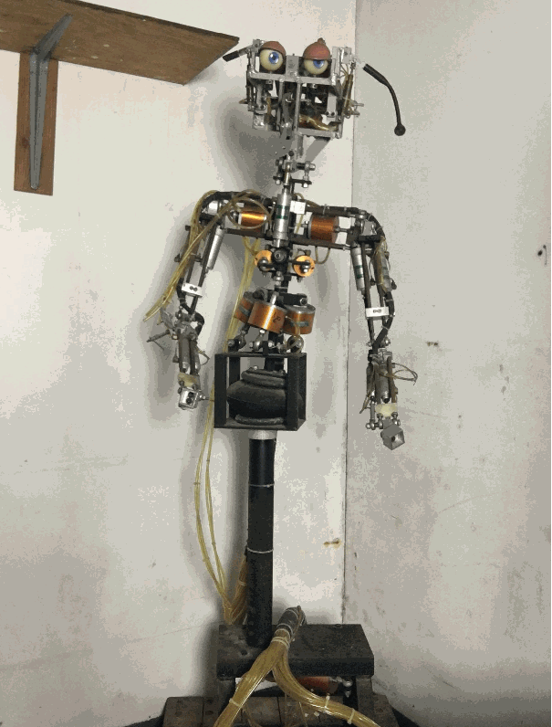 The second generation dook animatronic's mechanism.