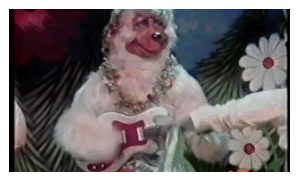 A stamp showing the rockafire animatronics.