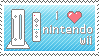 A drawing of the wii with text saying 'I heart nintendo wii.'