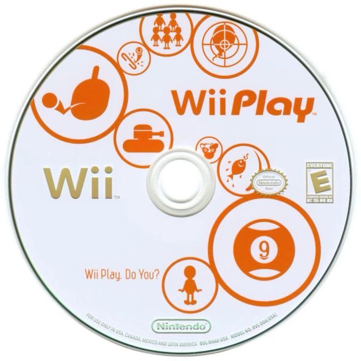 The wii play game disc.